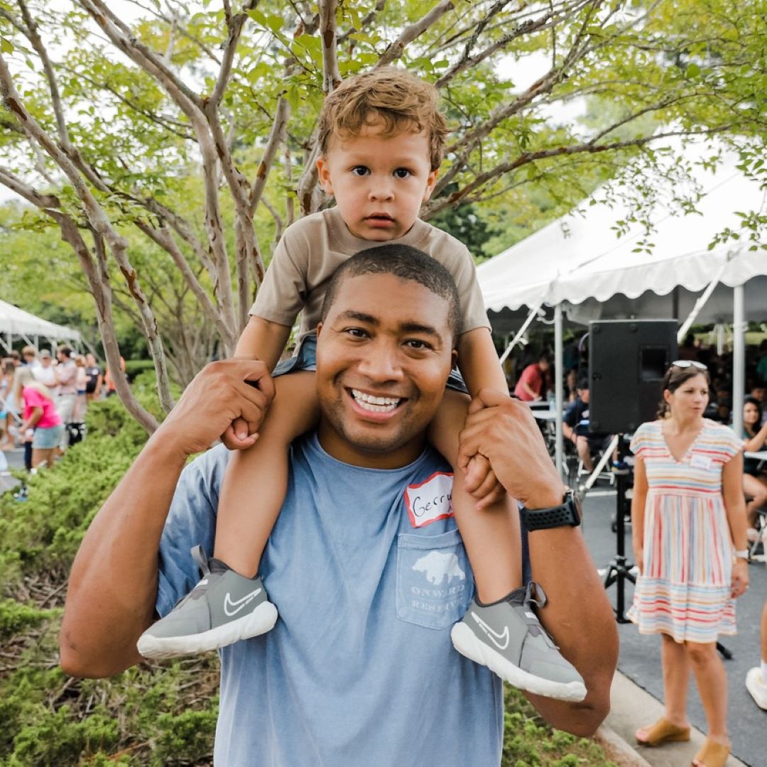 Father and Son at Ingleside Family Picnic